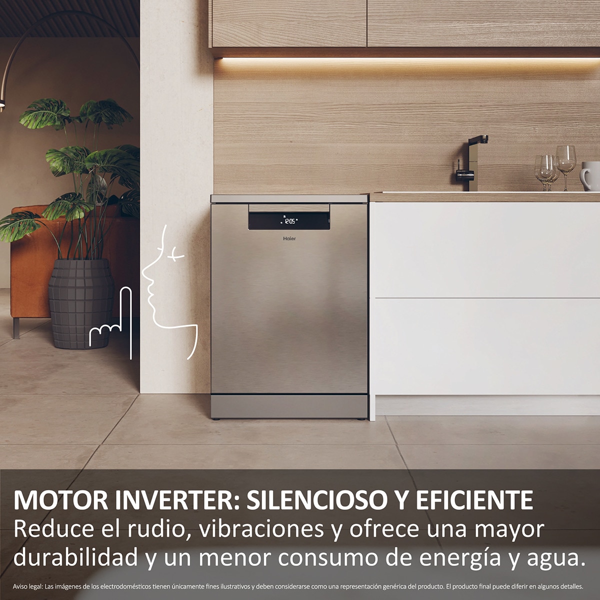 Lavavajillas Haier 16 servicios, 60 cm con WIFI I-PRO SHINE - XF 6C2M1PX Inox-6