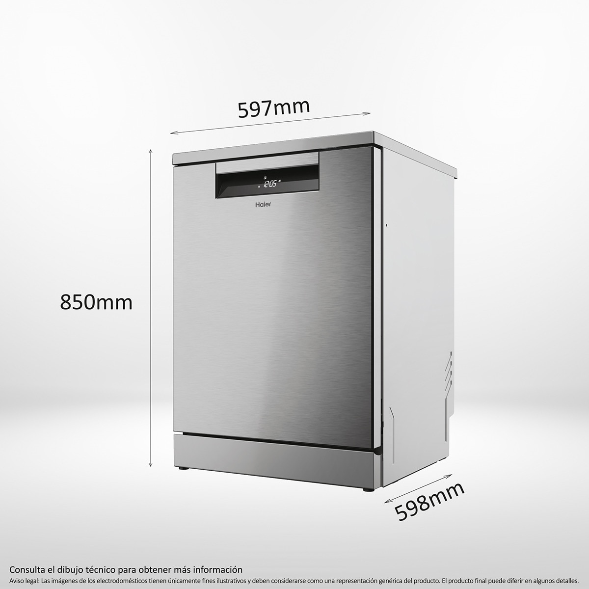 Lavavajillas Haier 16 servicios, 60 cm con WIFI I-PRO SHINE - XF 6C2M1PX Inox-2