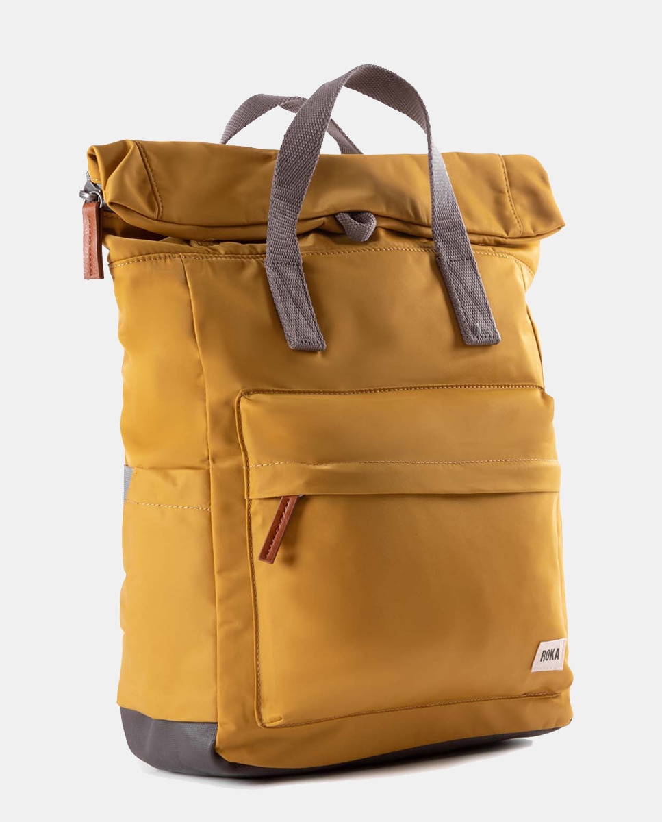 Mochila Unissexo Canfield B Média de Nylon Reciclado Repelente à Água - Cor de Mostarda Mostarda-4