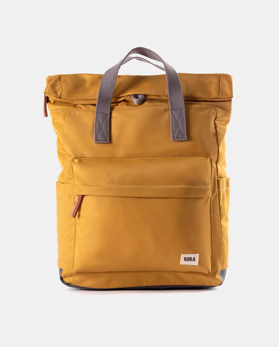 Mochila Unissexo Canfield B Média de Nylon Reciclado Repelente à Água - Cor de Mostarda Mostarda-1