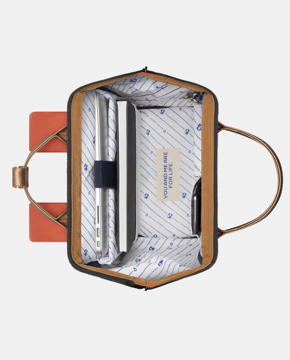 Mochila Média Bogotá Repelente à Água - Laranja Laranja-9