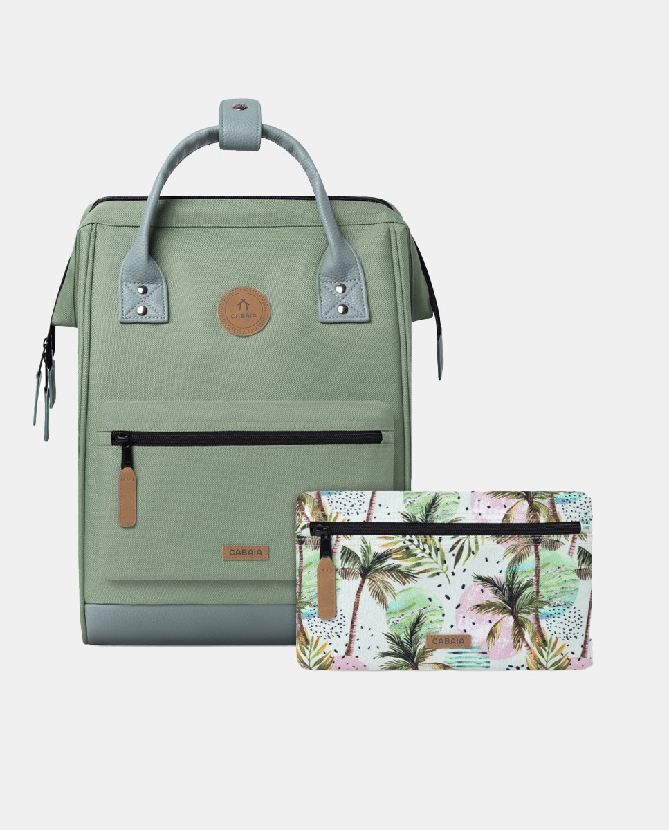 Mochila Seville Medium de Poliéster Reciclado - Verde Verde-claro-1