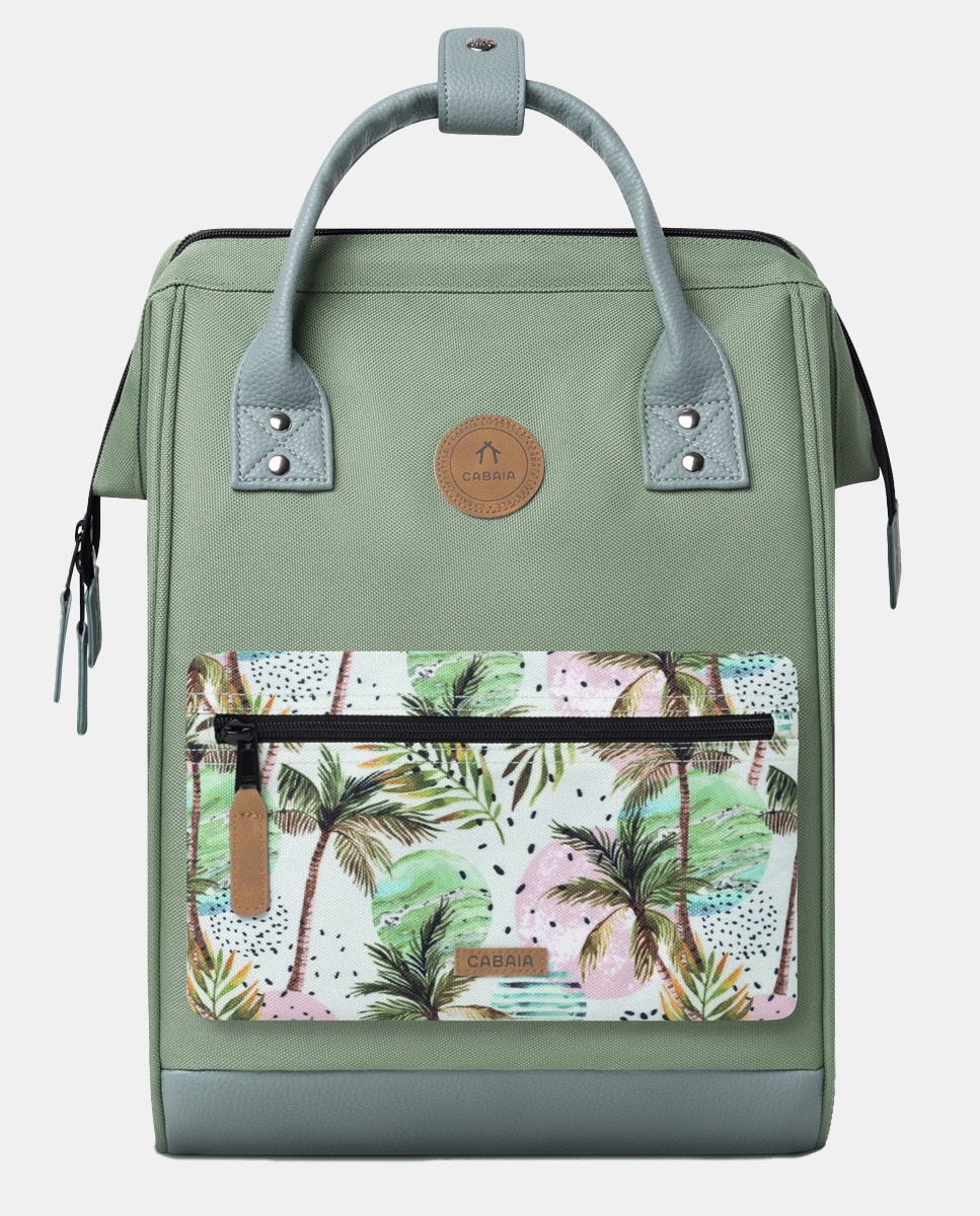 Mochila Seville Medium de Poliéster Reciclado - Verde Verde-claro-3