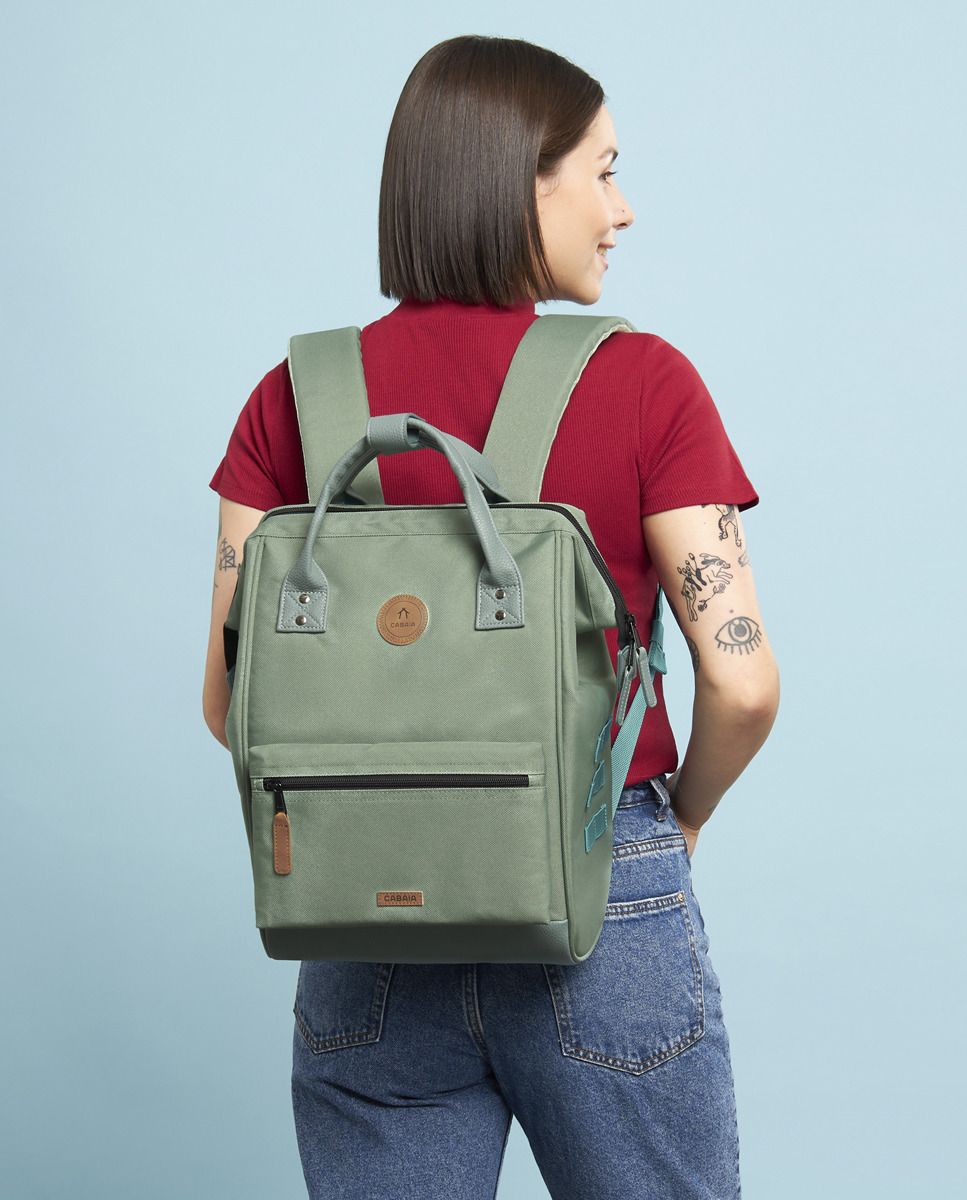 Mochila Seville Medium de Poliéster Reciclado - Verde Verde-claro-10
