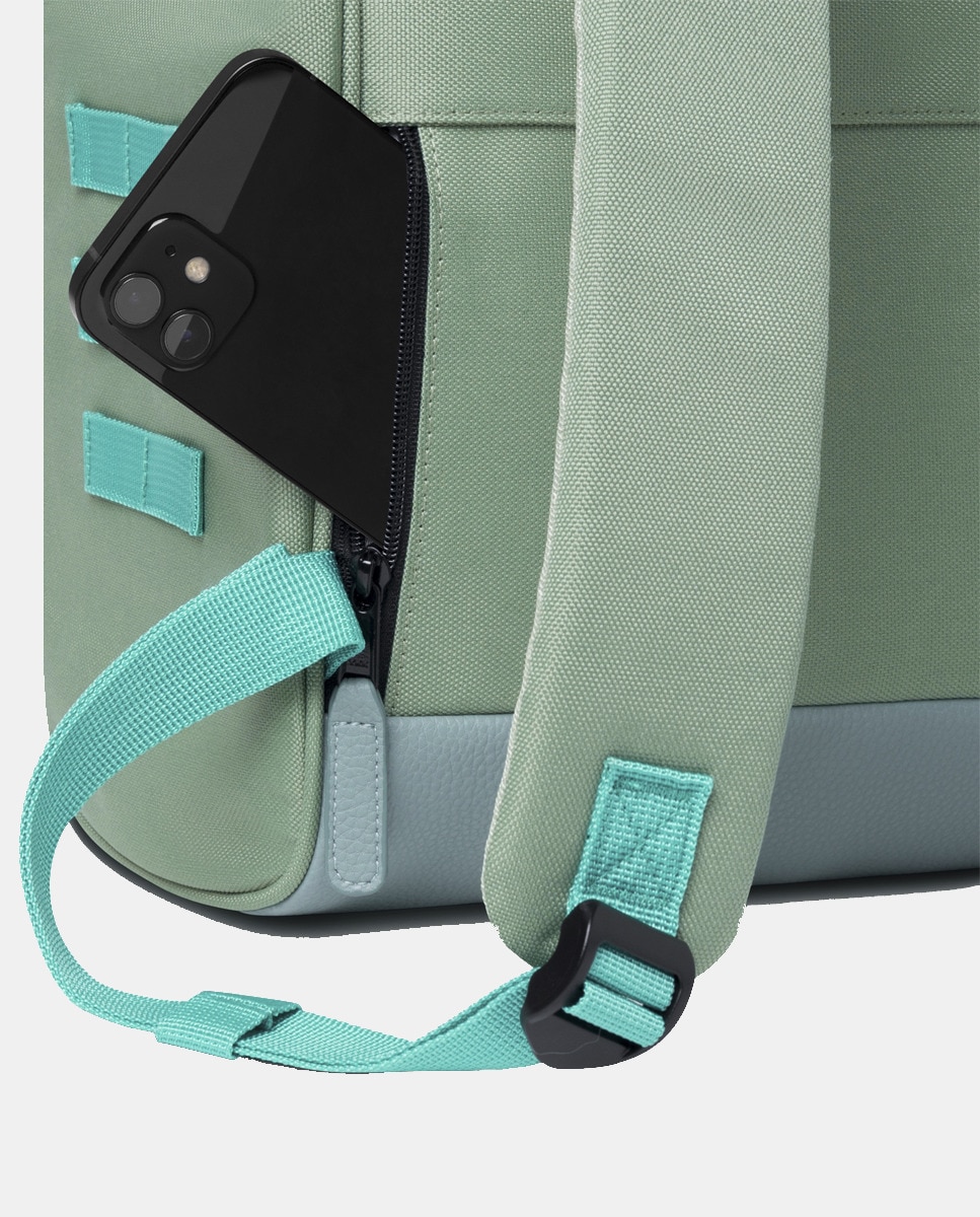 Mochila Seville Medium de Poliéster Reciclado - Verde Verde-claro-9