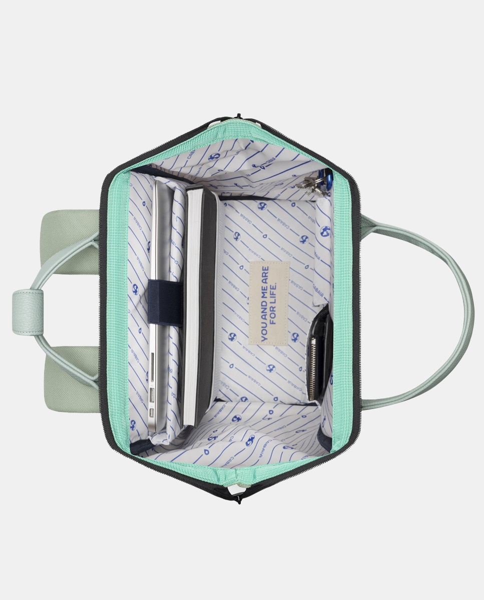 Mochila Seville Medium de Poliéster Reciclado - Verde Verde-claro-8