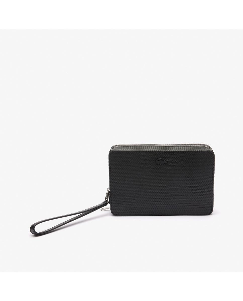 Porta-Moedas Chantaco em Pele Piqué com Fecho de Correr Preto-3
