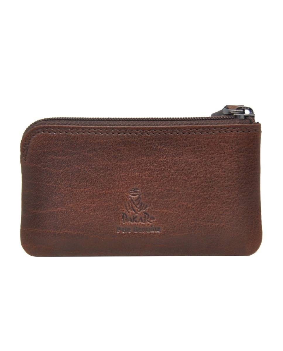 Bolsa Porta Chaves Pele Genuína DKB1316 em Castanho 2