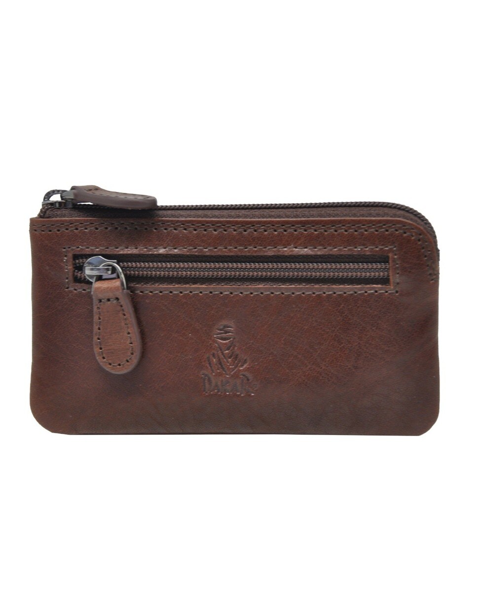 Bolsa Porta Chaves Pele Genuína DKB1316 em Castanho 1