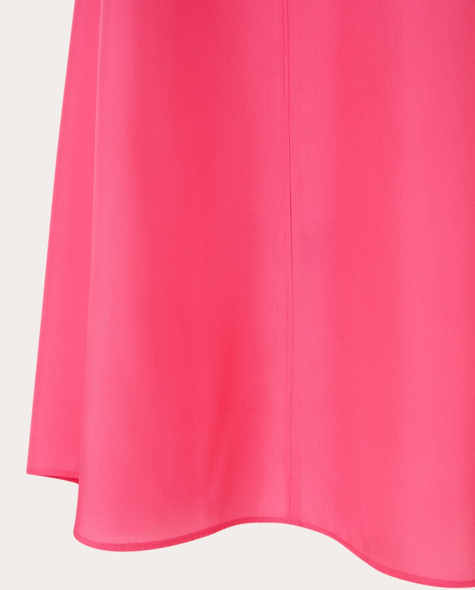 Vestido midi de seda Fúcsia-4