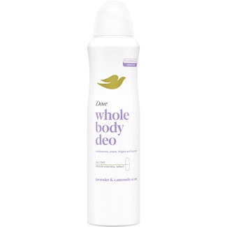 desodorante whole body deo lavanda & manzanilla unisex spray 150 ml apto para axilas, pecho, muslos y mucho más - Dove
