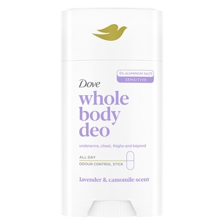desodorante whole body deo lavanda & manzanilla stick unisex 75 ml apto para axilas, pecho, muslos y mucho más - Dove