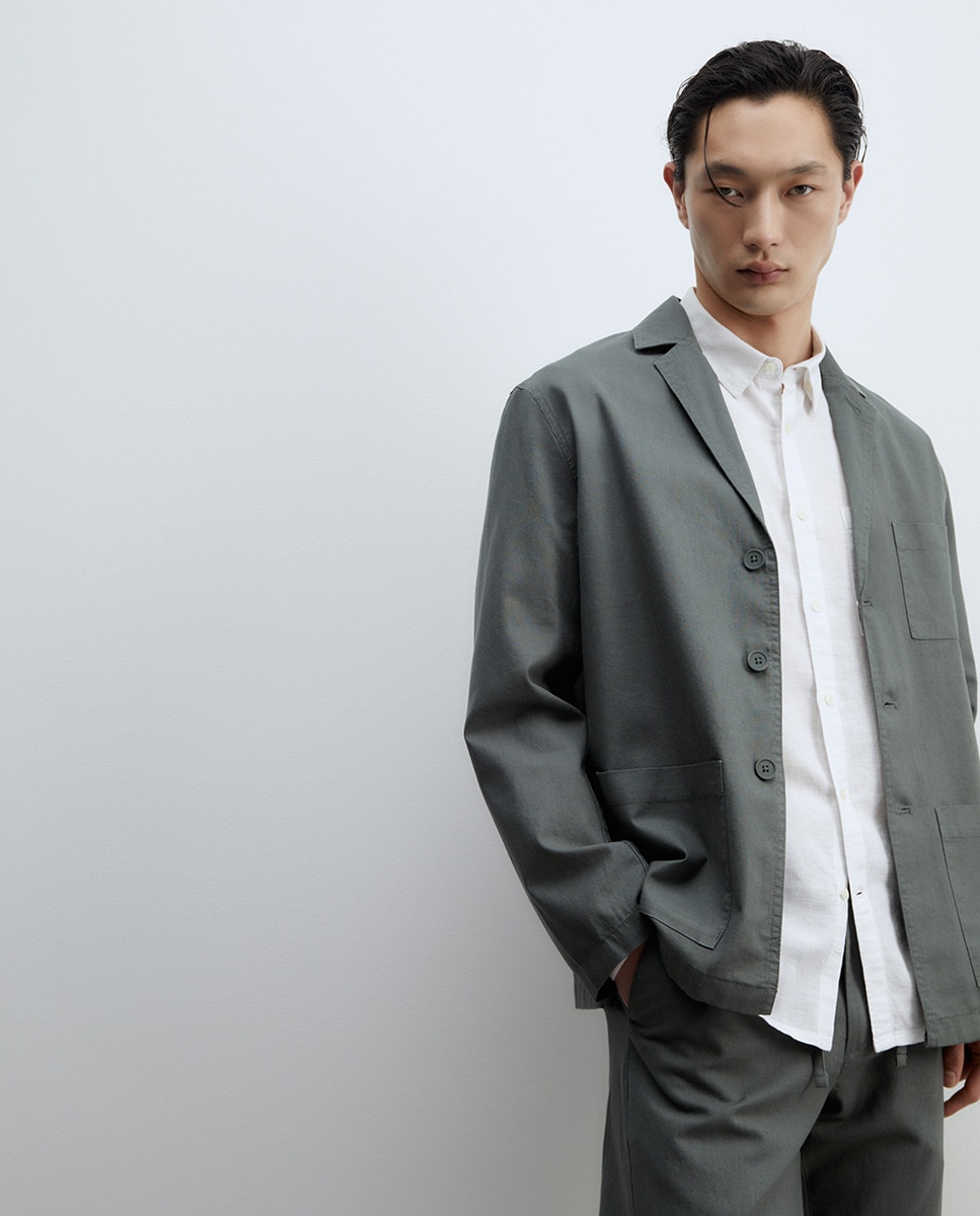 Blazer de Linho Verde-2