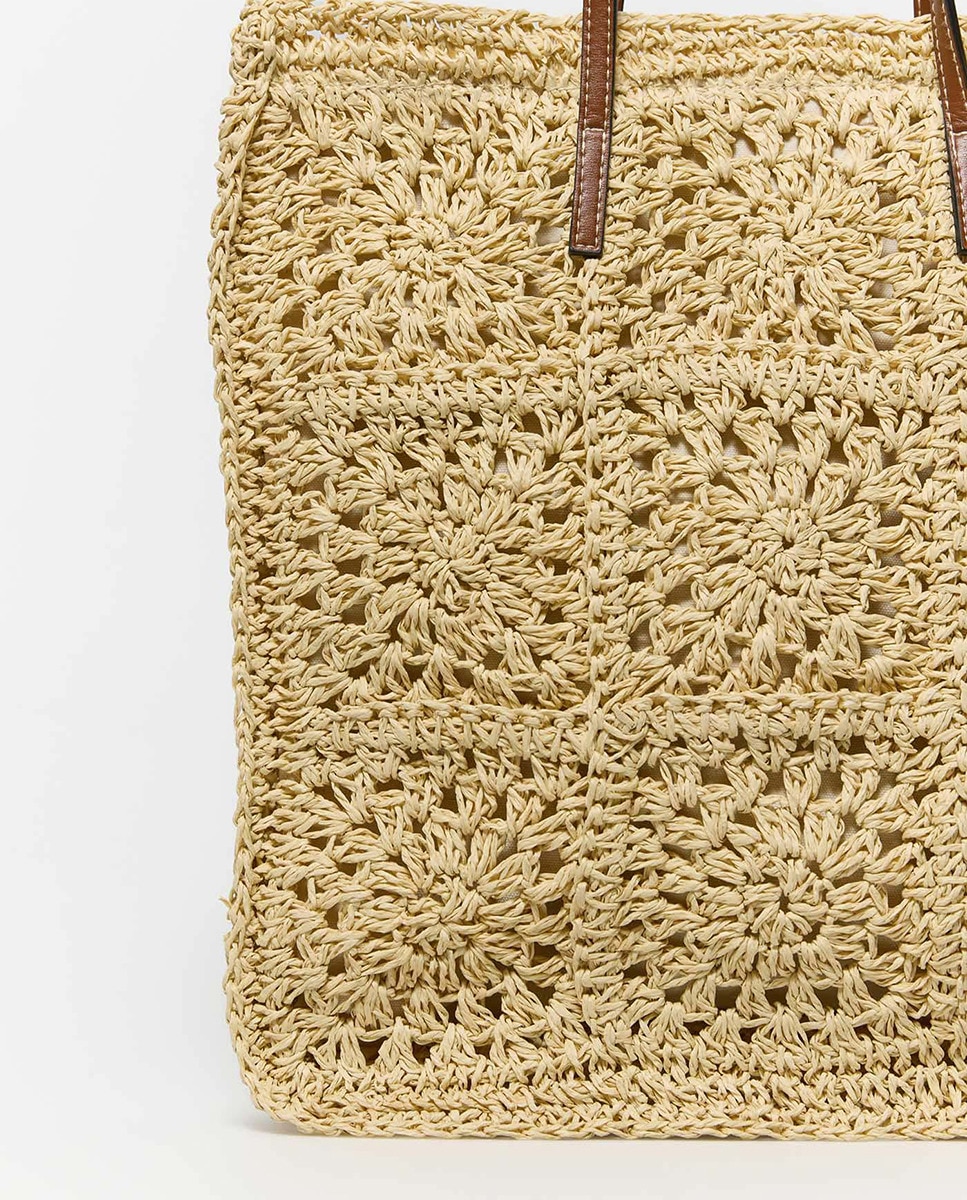 Mala Shopper Rústica com Desenho Natural-2