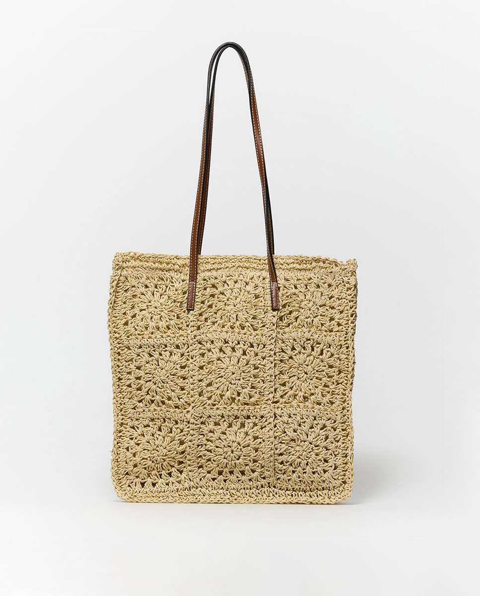 Mala Shopper Rústica com Desenho Natural-1