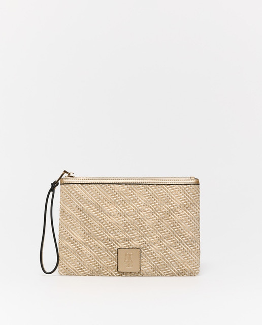 Imagen 0 de Cartera rafia ribete