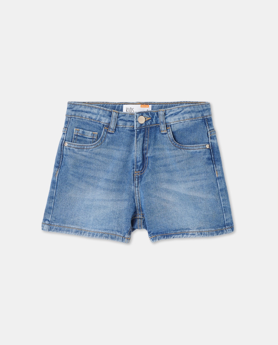 Calções de Ganga Básicos Azul pálido-1