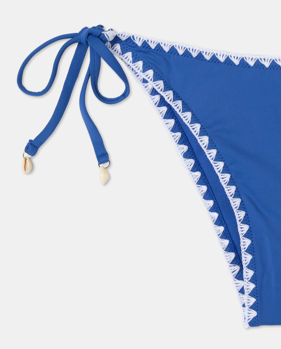 Tanga Lisa com Festão Azul Tinta-5