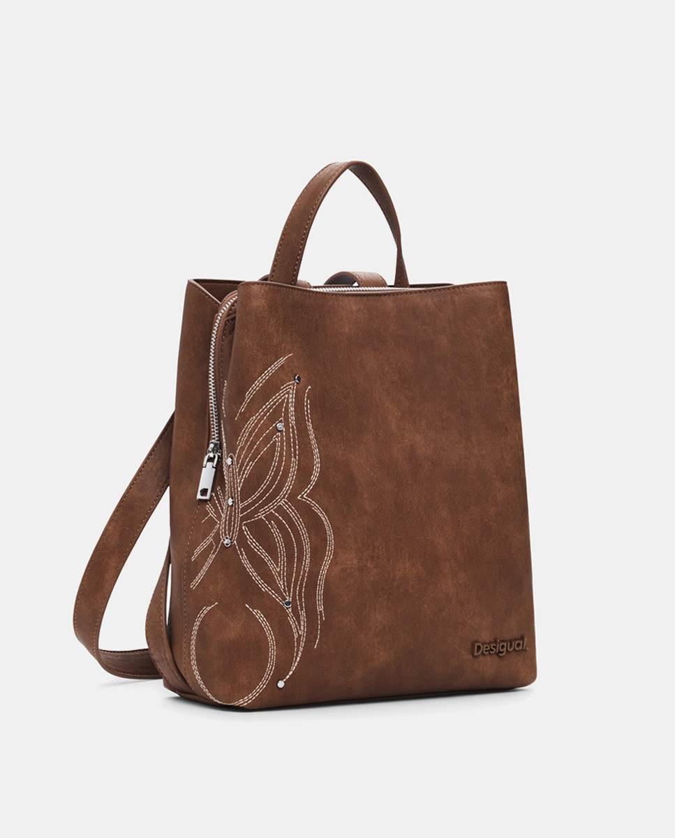 Mochila Mini Borboleta Bege-2