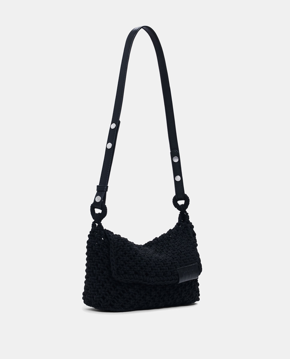 Mala a Tiracolo de Crochet M Preto-2