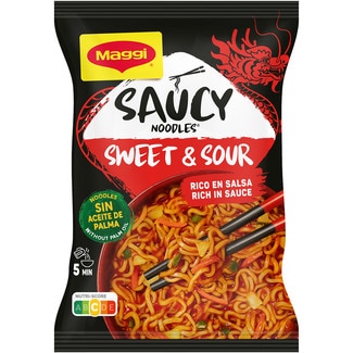 noodles Saucy Sweet y Sour rico en salsa paquete 128 g - Maggi