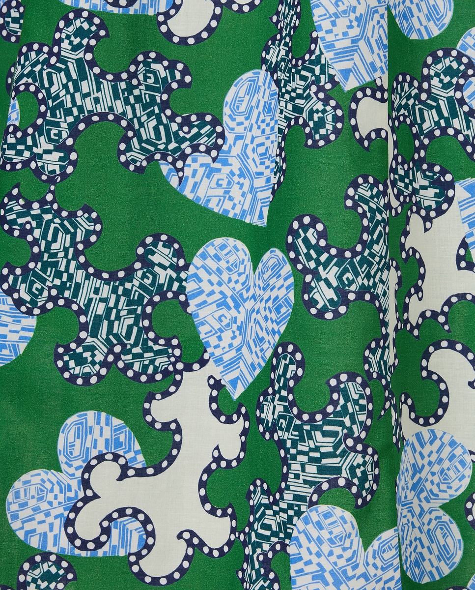 Vestido Noe Boho de algodón Verde-5