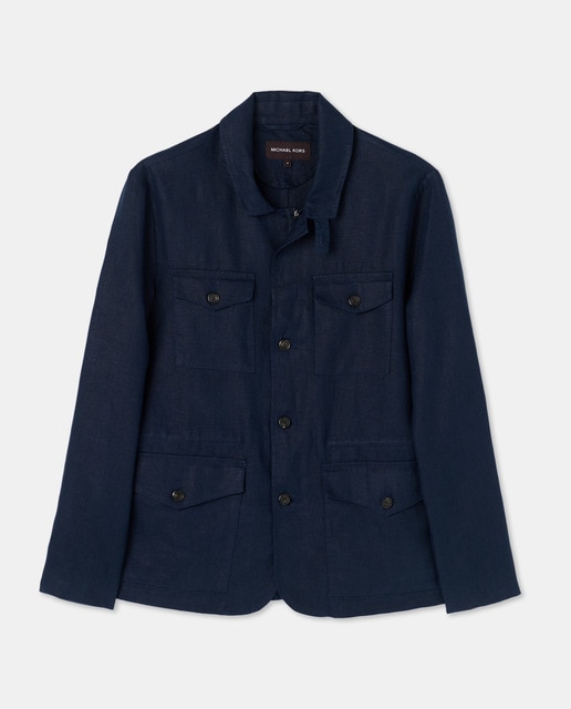 Imagem 0 de Casaco Tipo Field Jacket em Linho