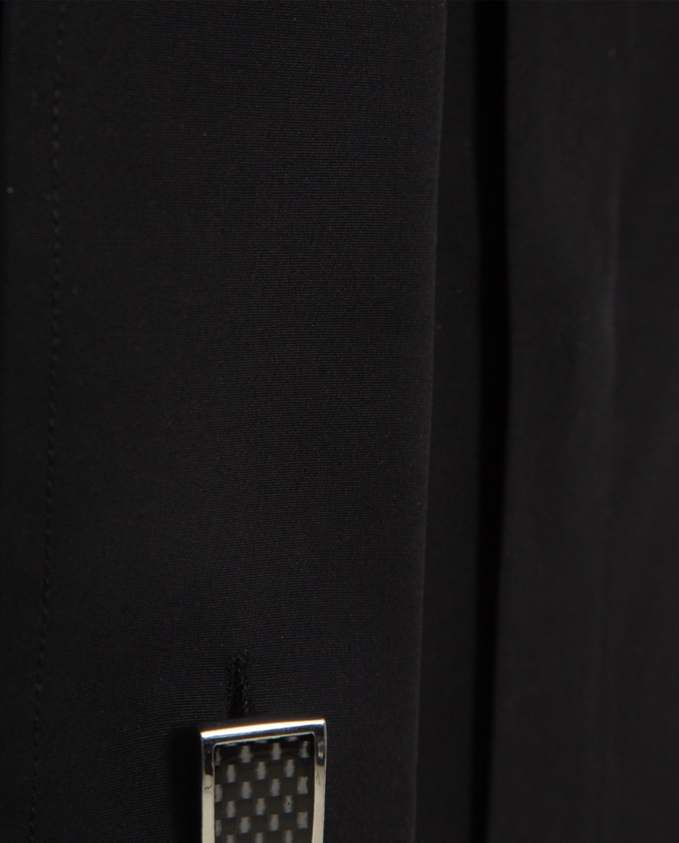 Camisa Formal Slim Fit com Botões de Punho Preto-6