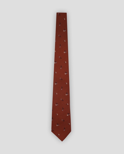 Imagen 0 de Corbata de hombre de seda jacquard flores