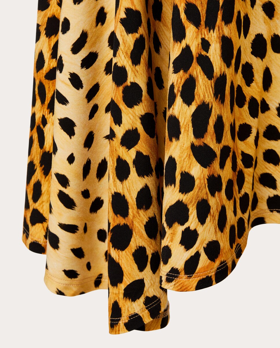 Vestido comprido estampado Amarelo-4