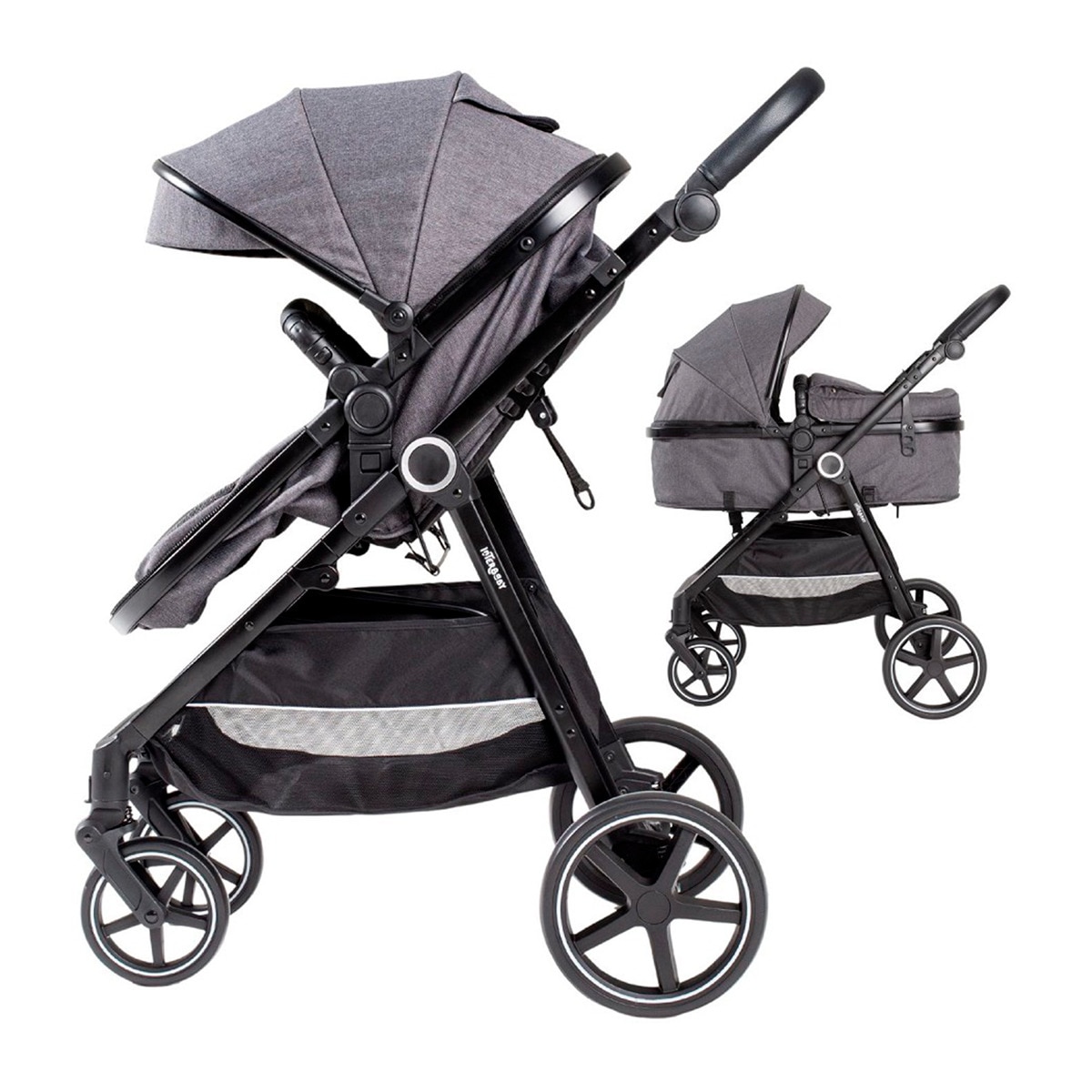 Carrito de bebé 2 en 1 Versa Gris-1