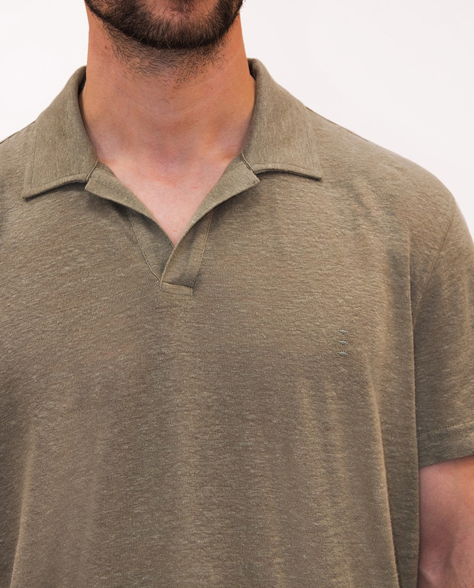 Polo Slim Caqui-3