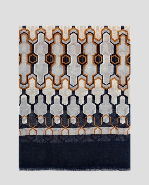 Imagen 0 de Fular de hombre geométrico