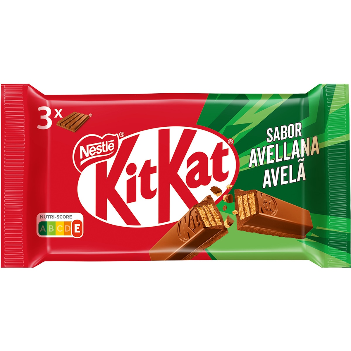 Ki Kat de Avelãs Pack 3 unidades embalagem 41,5 g