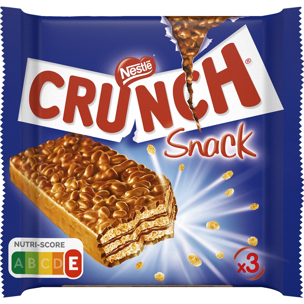 Snack de Chocolate Wafer Pack 3 unidades embalagem 30 g