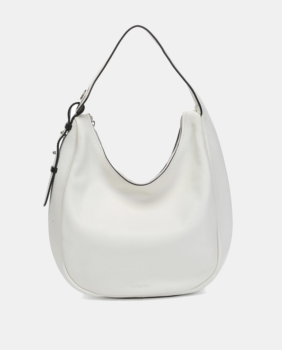 Mala de Ombro Oceans Diary em Pele - Branco Branco-1