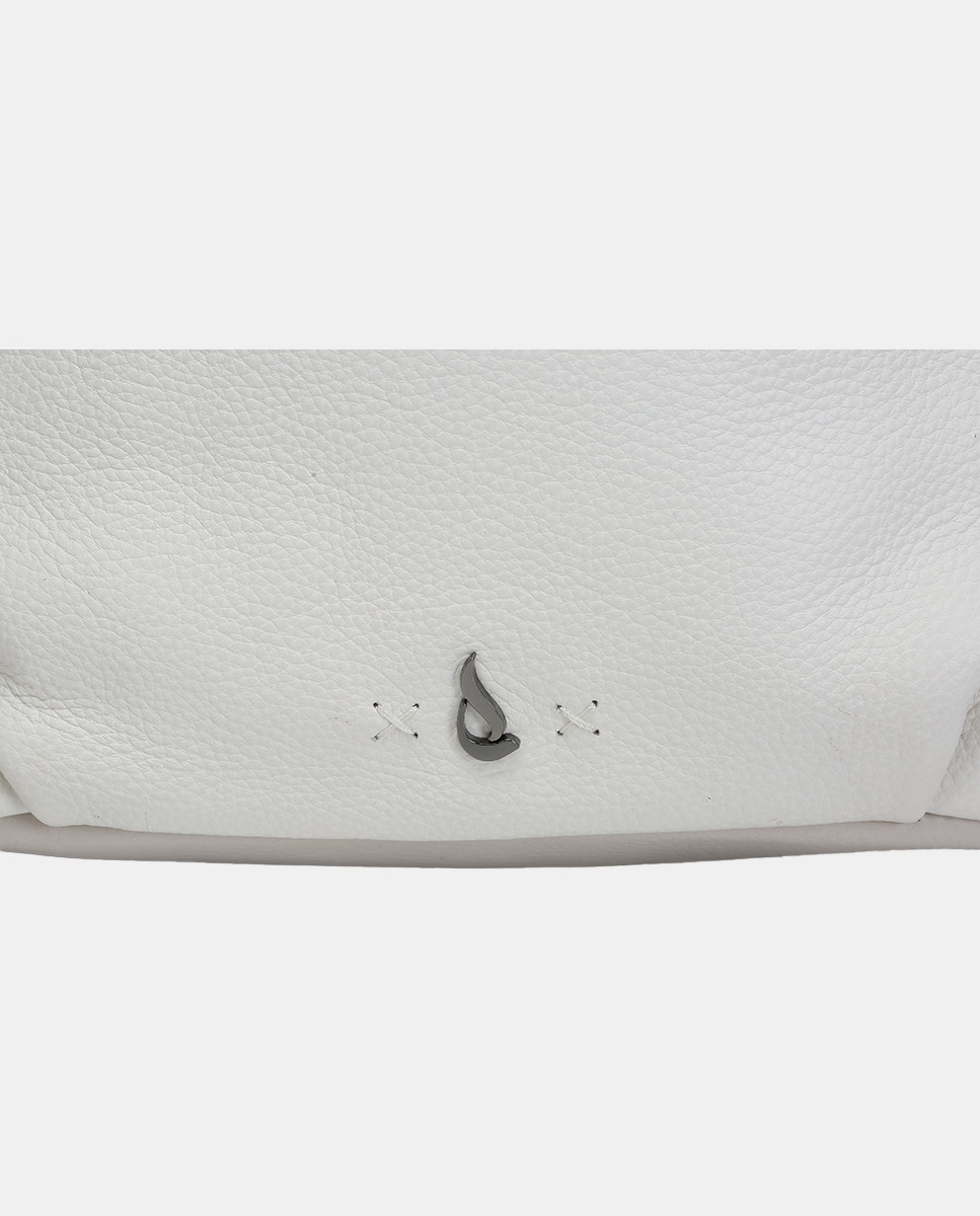 Mala a Tiracolo Oceans Diary em Pele - Branco Branco-7
