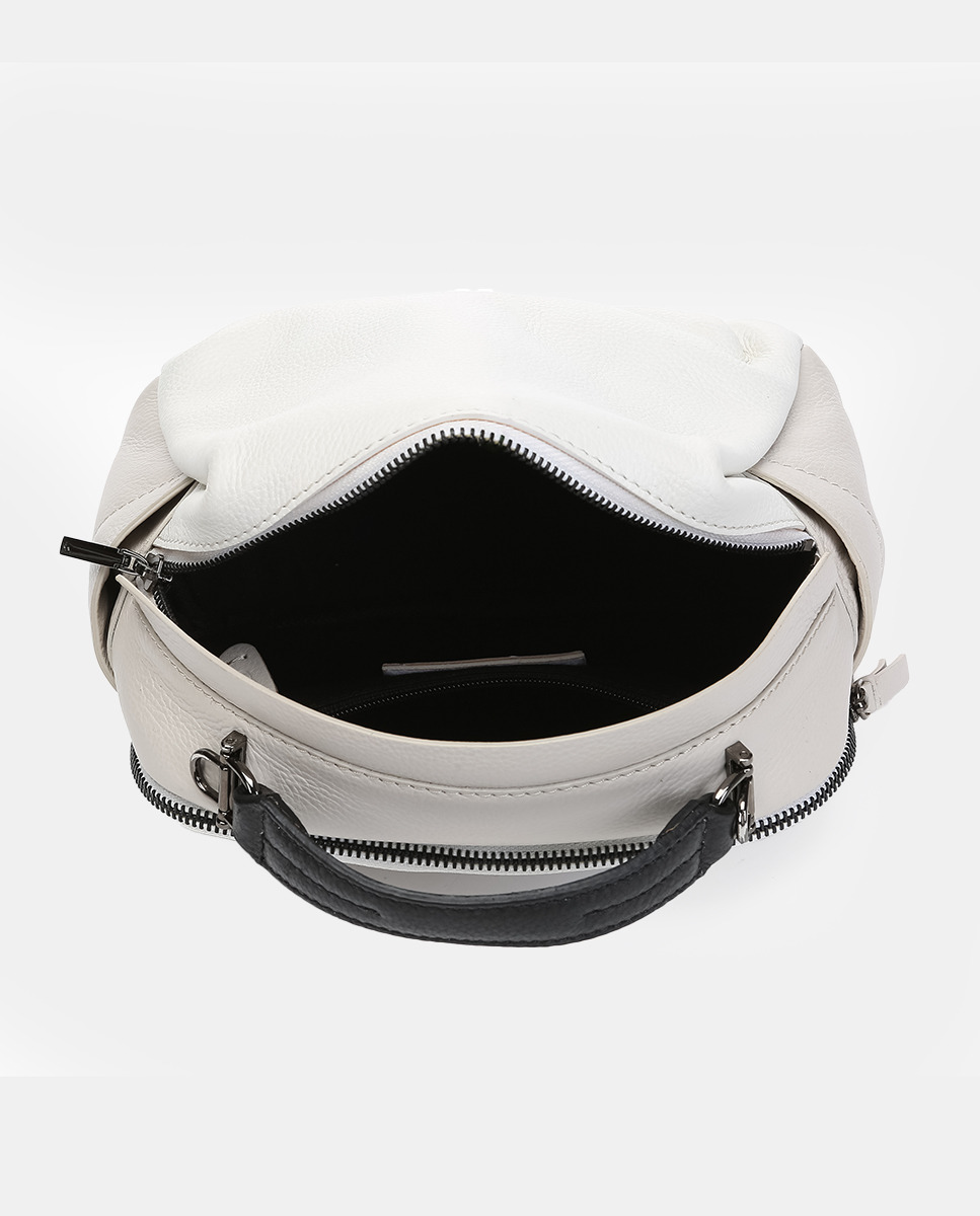 Mala a Tiracolo Oceans Diary em Pele - Branco Branco-6