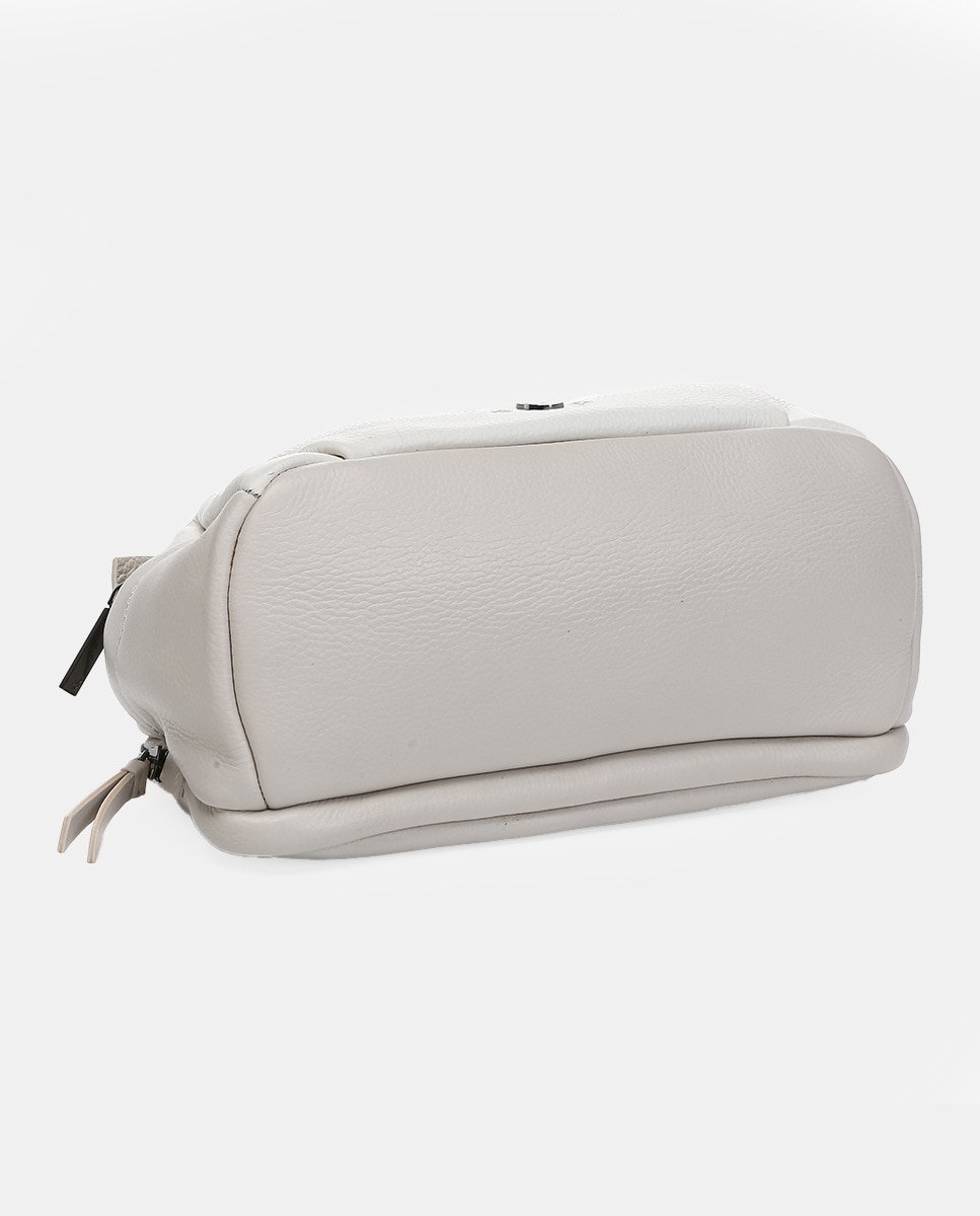 Mala a Tiracolo Oceans Diary em Pele - Branco Branco-5