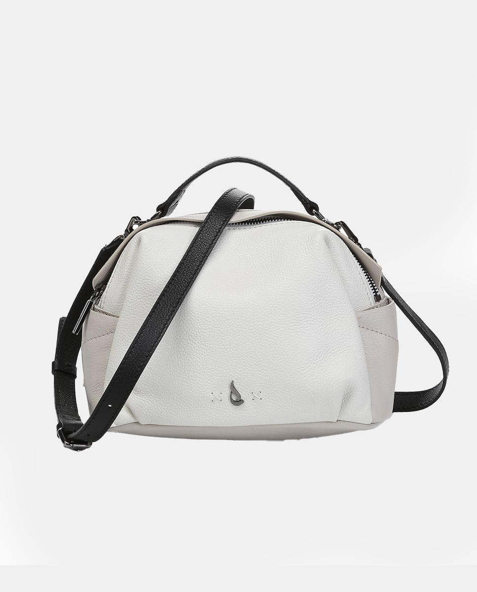 Mala a Tiracolo Oceans Diary em Pele - Branco Branco-4