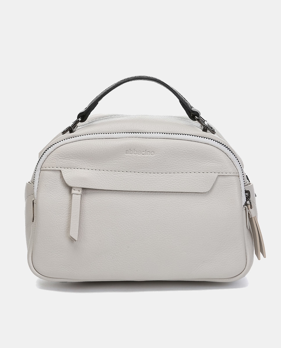Mala a Tiracolo Oceans Diary em Pele - Branco Branco-3