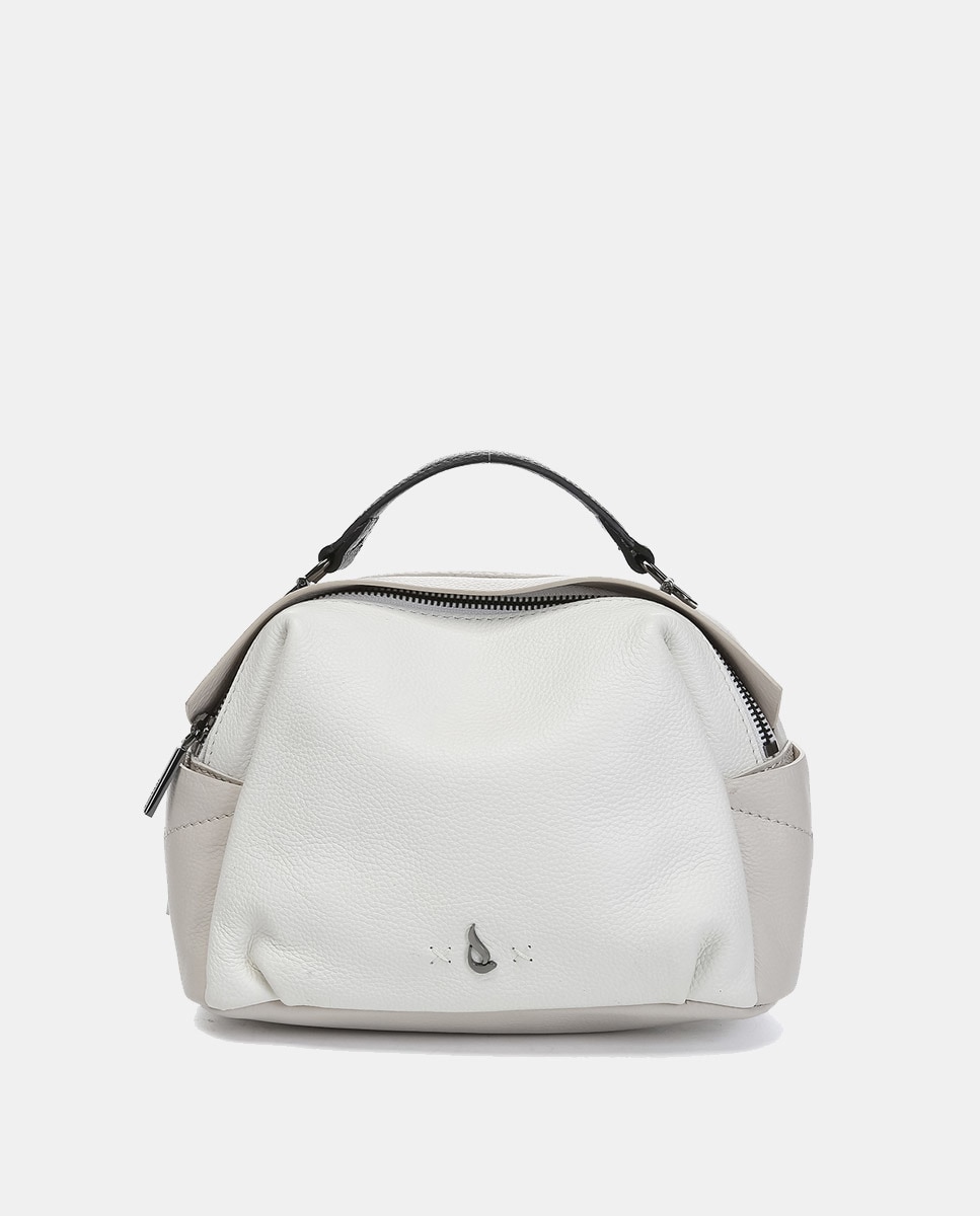 Mala a Tiracolo Oceans Diary em Pele - Branco Branco-1