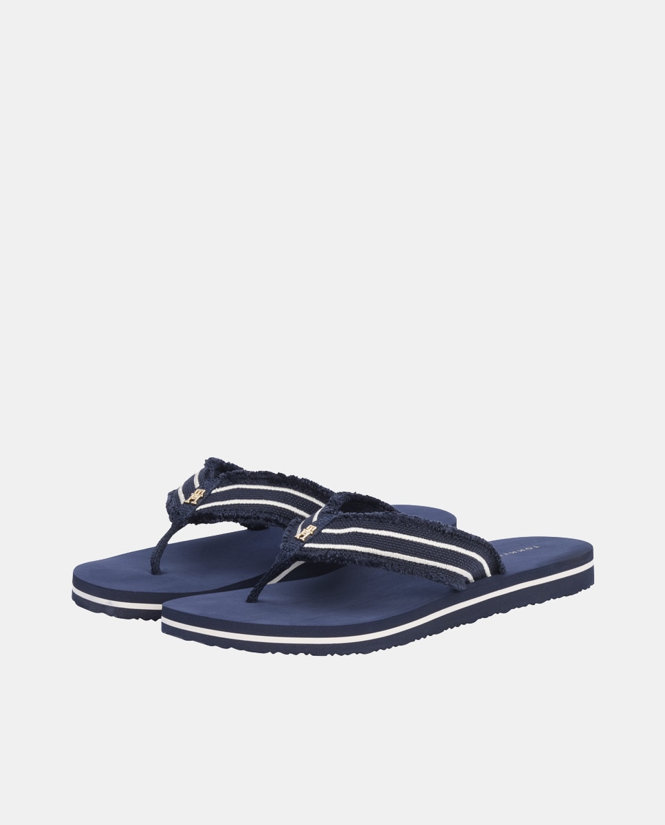 Chinelos de Dedo com Logótipo TH Hardware. Azul-marinho-2