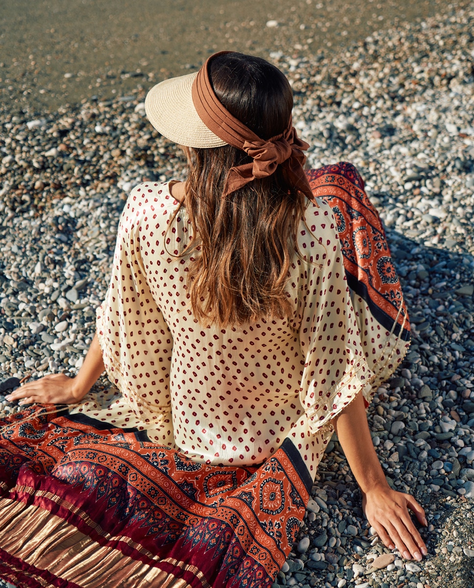 Pala com Fita - Cru/Castanho Natural-6