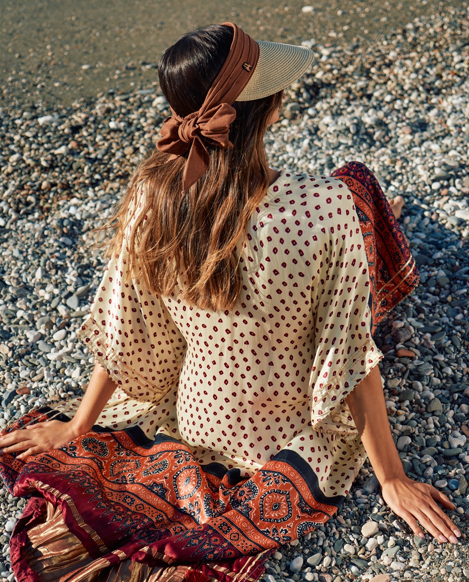 Pala com Fita - Cru/Castanho Natural-5