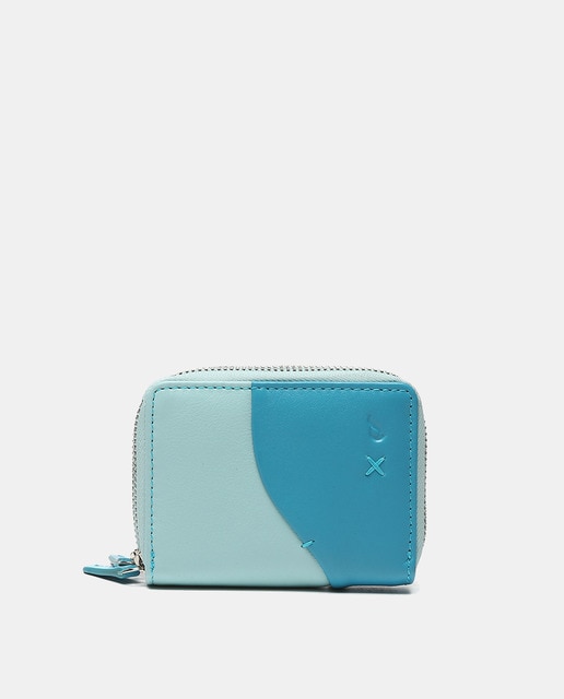 Imagem 0 de Carteira Pequena Oceans Diary em Pele - Azul