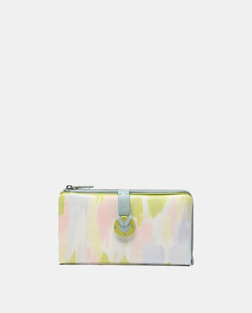 Imagem 0 de Carteira Grande Oceans Diary em Pele com Estampado - Verde