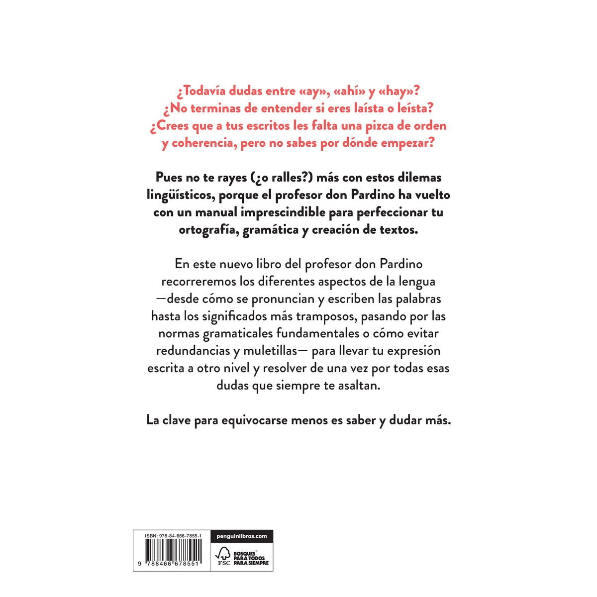 La letra con humor entra: Manual de ortografía y gramática pardinas (Capa mole) 2