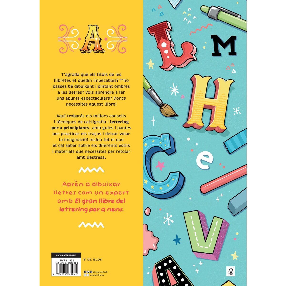 El gran llibre del lettering per a nens: Aprèn a dibuixar lletres com un expert (Capa mole) 2