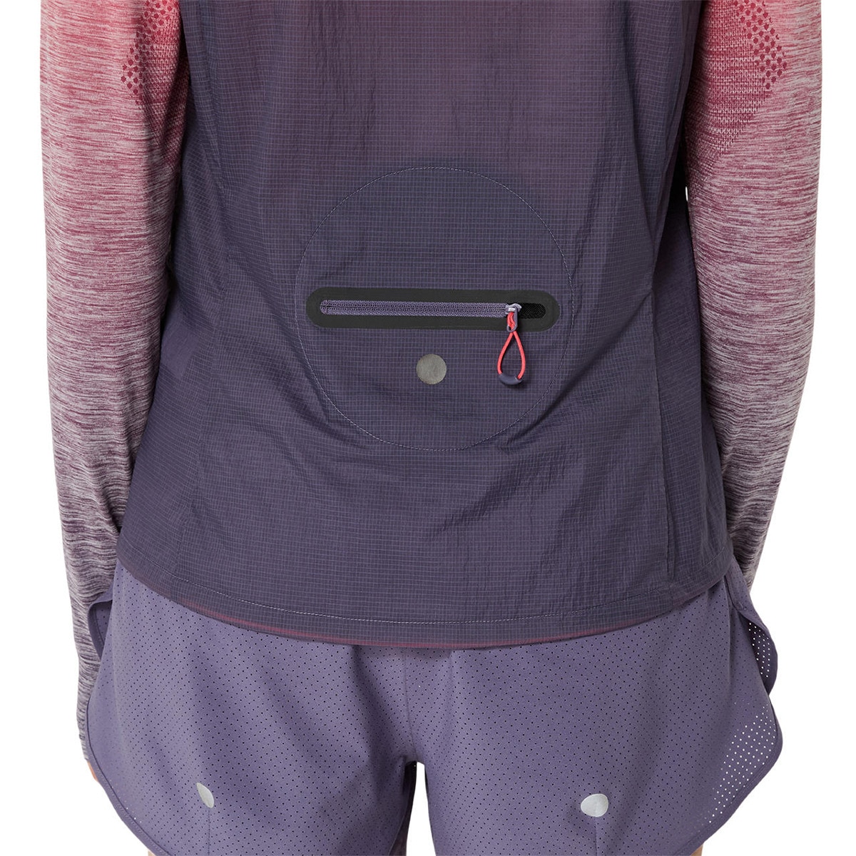 Colete Corta-Vento de Mulher Metarun Packable Gilet Roxo-7